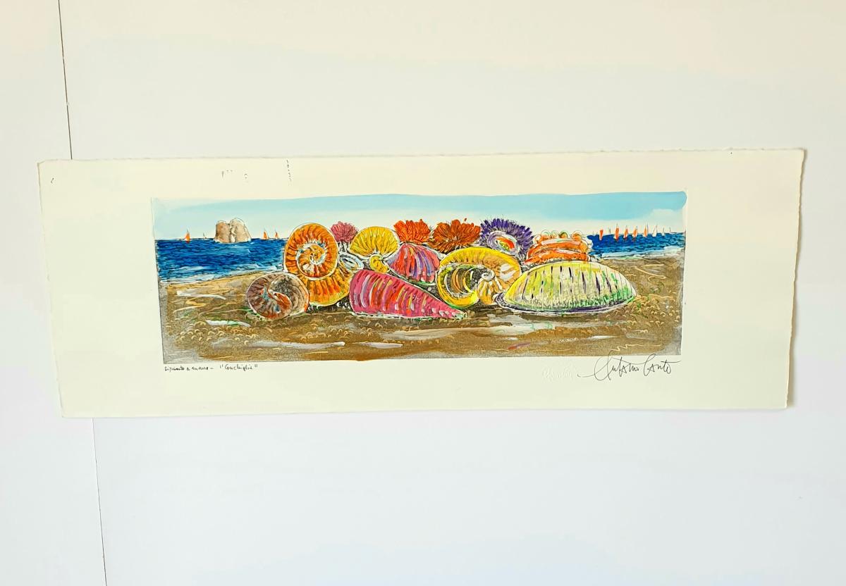 Litografia LIT 0105 Frutta nel gallo.53x17.5 A.Conte